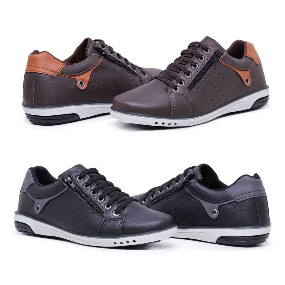 Kit 2 Pares Sapatenis Masculino Calce Facil Star Fox em Oferta na Shopee