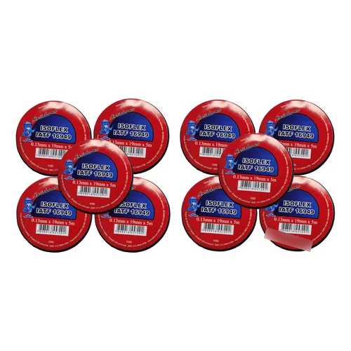 Kit 10 Fitas Isolantes 5 Metros Atacado Antichama Preta 5m em Oferta na Shopee