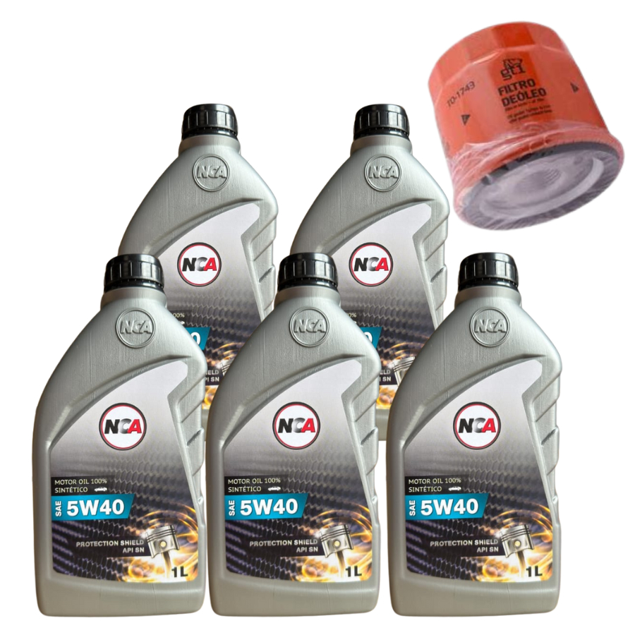 KIT TROCA DE ÓLEO 5W40 + FILTRO (LIVINA 1.8 16V 2009>2014)