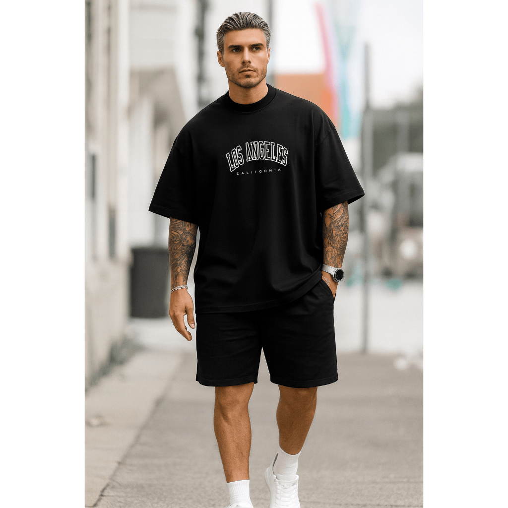 Camiseta Oversized Masculina Los Angeles California | Premium | Estilo Streetwear Urbano