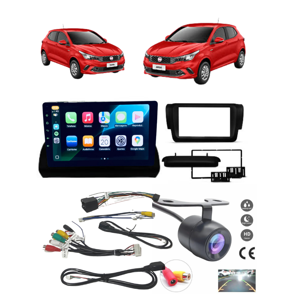 Central Multimídia Argo 9'' Polegadas2018>  CarPlay Sem Fio e Câmera de Ré em Oferta na Shopee