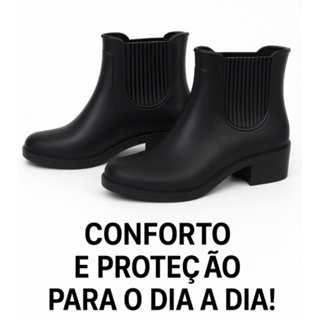 BOTA FEMININA IMPERMEÁVEL GALOCHA LIMPEZA E DIA A DIA em Oferta na Shopee