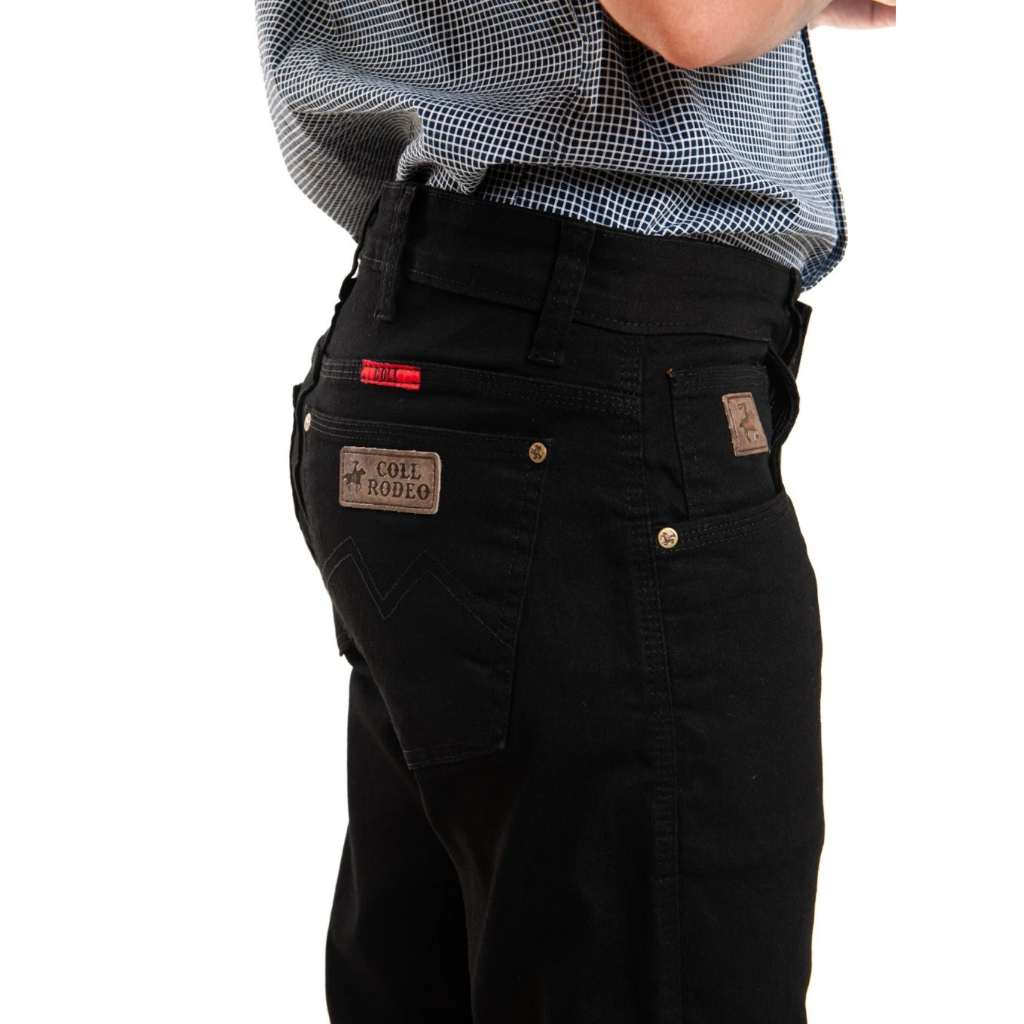 Calca Jeans Masculina Preta Country Coll Jeans Corte Regular Tamanhos 34 Ao 48 Rodeio Boiadeiro em Oferta na Shopee