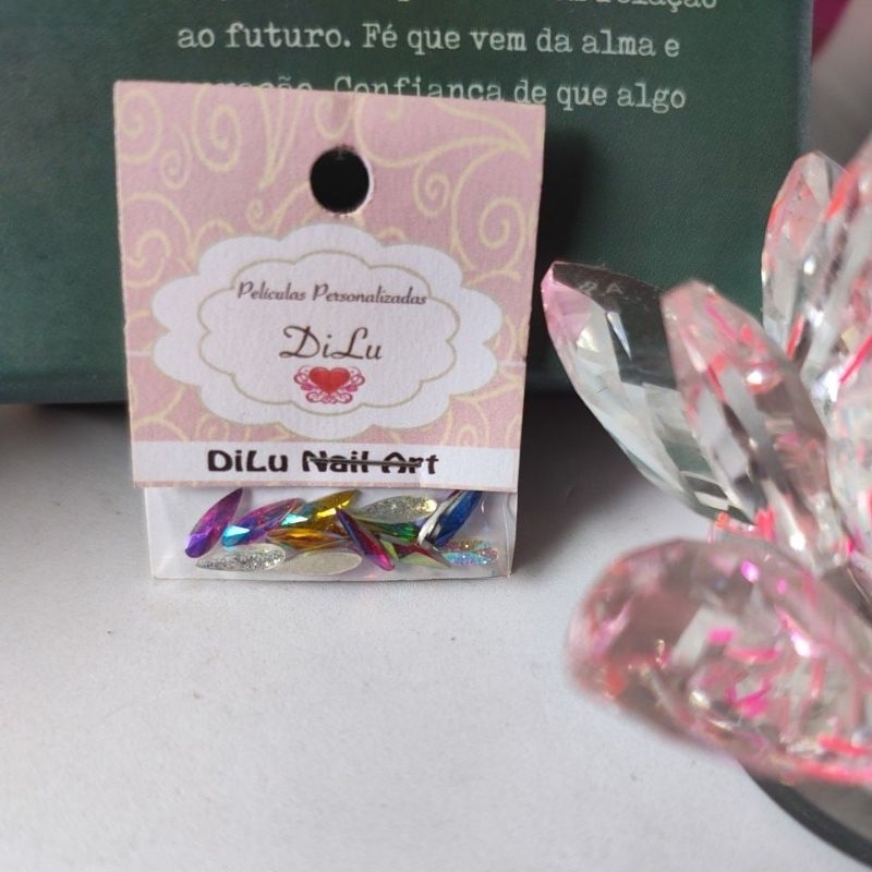 Pedrarias para unhas - gota palito 2x1 mm pacote com 10 unidades SUPER LIQUIDAÇÃO
