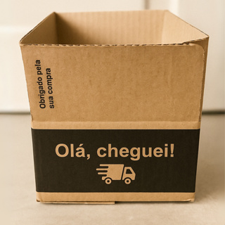 25 Caixas de Papelão 19x16x7 cm com Impressão "Olá, Cheguei" – Embalagem Ideal para  e E-commerce em Oferta na Shopee