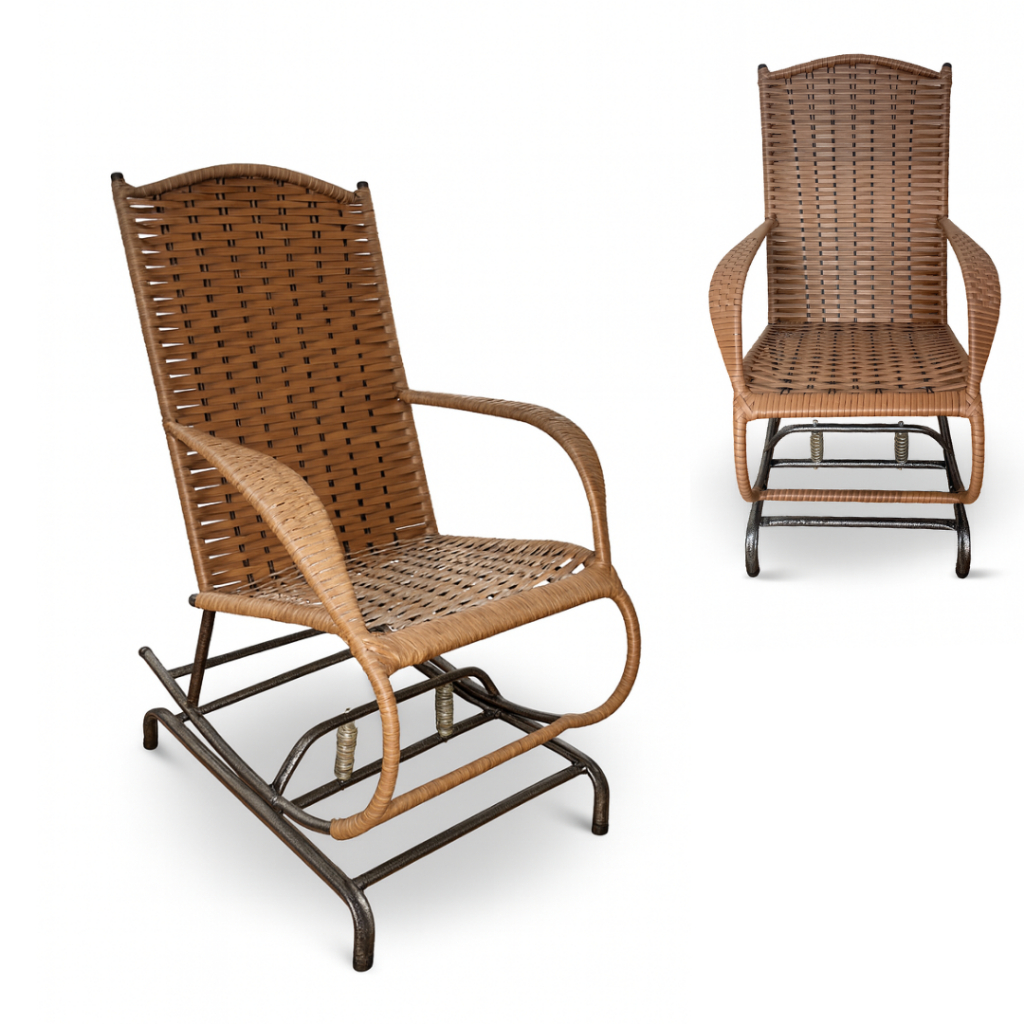 Cadeira de Balanço Externa de Fibra Sintética com Mola Resistente em Oferta na Shopee