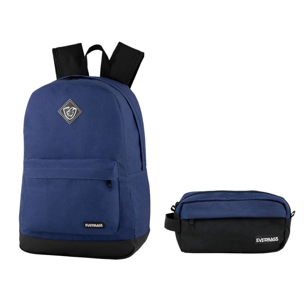 Mochila Mala Escolar Trabalho Caderno Lápis Viagem Esportiva + Estojo Necessaire Material Organizador Caneta Resistente