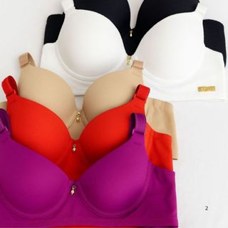 Kit C/4 Sutiã Básico Liso Reforçado Com Bojo Do P Ao GG Direto da Fábrica - Sem Renda em Oferta na Shopee