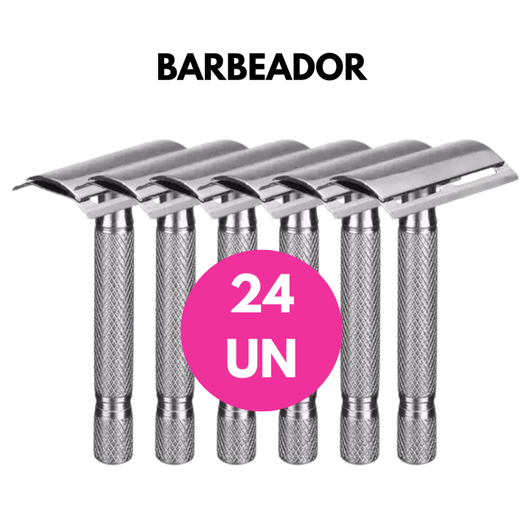 Kit Aparelho Barbeador Metal Clássico Manual Retrô Acessório Barbearia