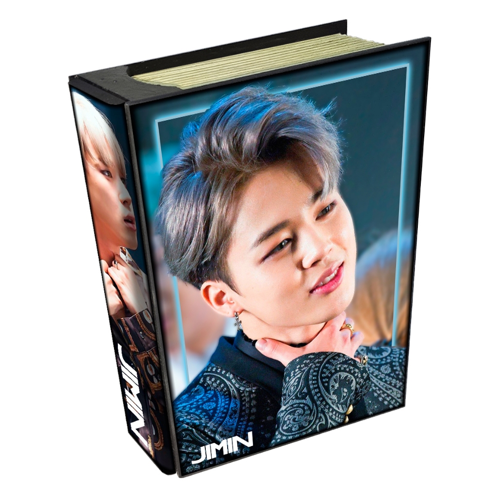 Caixa Livro Decorativo - Jimin - BTS - De Madeira MDF - Modelo de Gaveta