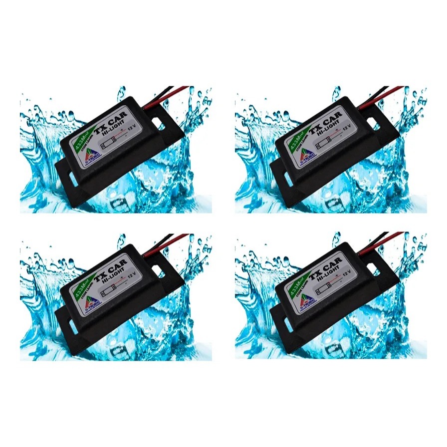 Kit 4x Controle TX CAR Para portao Farol De Carro a prova de água resinado - 433mhz - portao