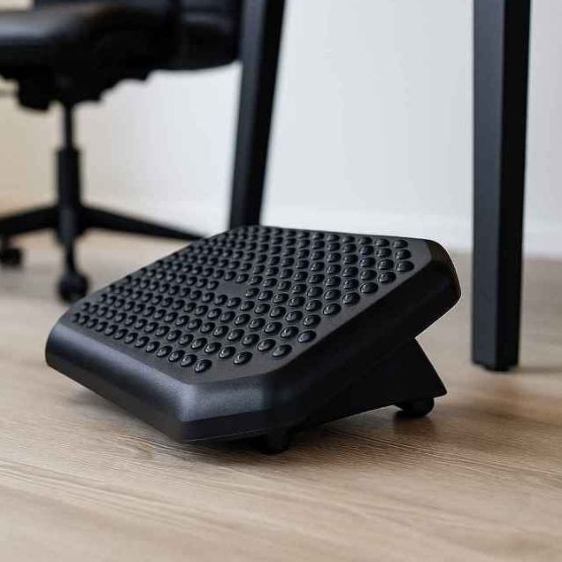 Apoio Ergonômico para Pés Inclinável com Função de Massagem Ajustável Confortável