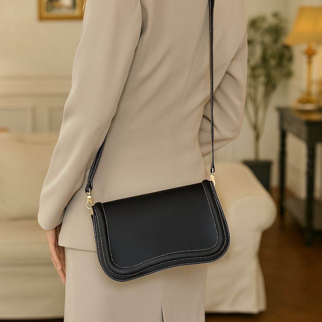 Bolsa Feminina Baguete Ester Alça Trasversal e Ombro Ali Freitas em Oferta na Shopee