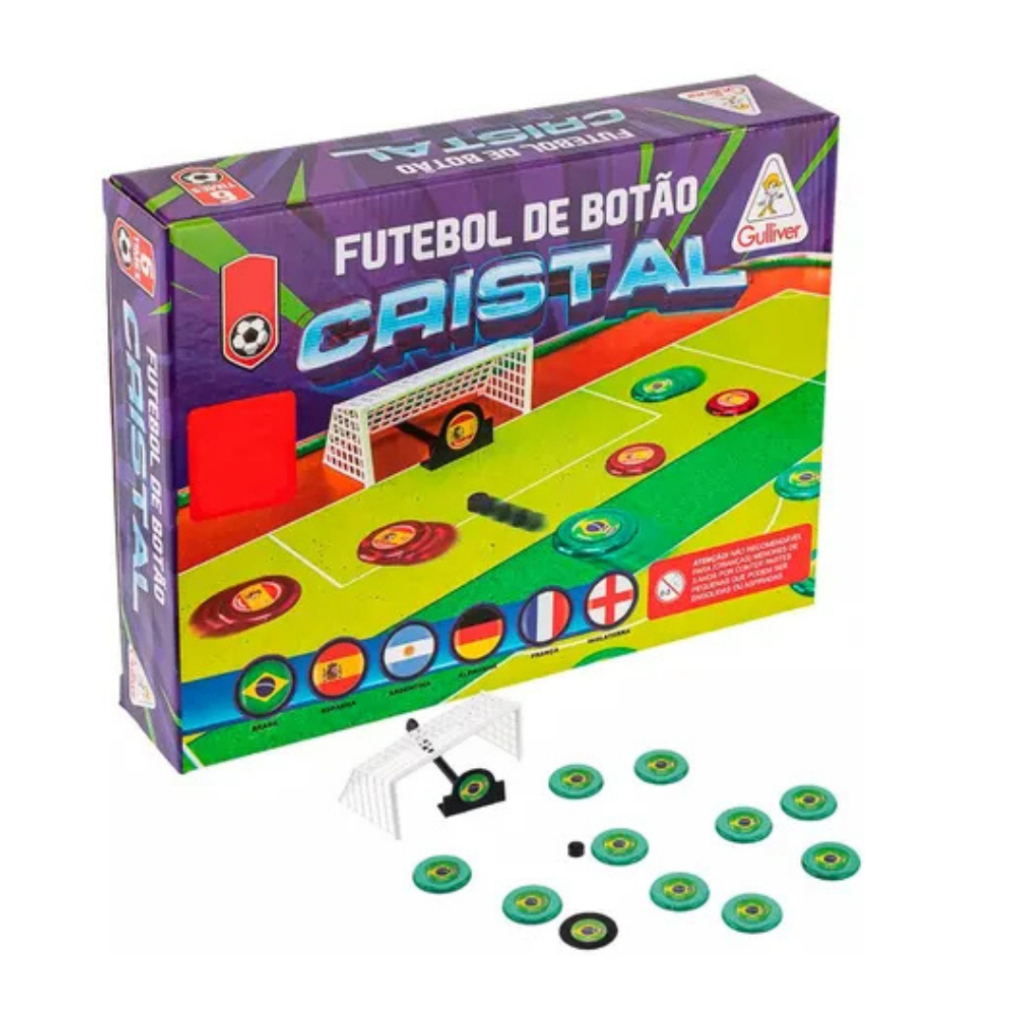 Jogo Futebol De Botão Cristal Gulliver 6 Seleções Time Mundo em Oferta na Shopee