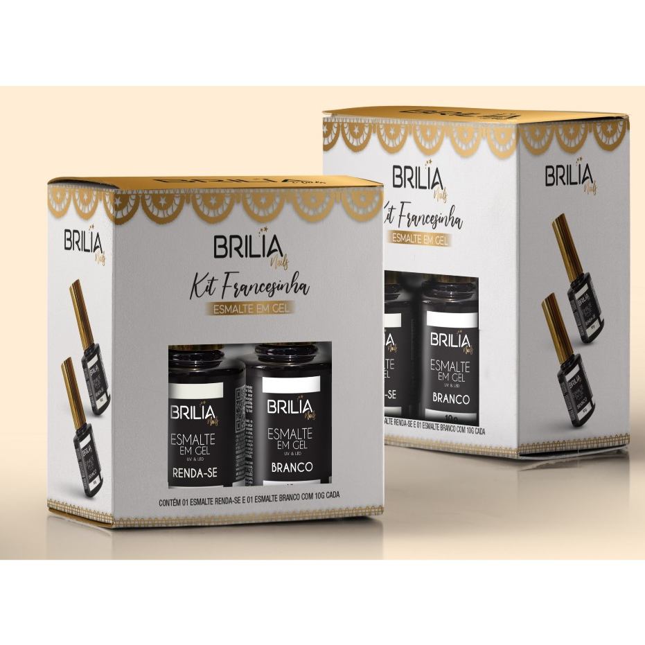 KIT FRANCESINHA 2 ITENS BRILIA NAILS em Oferta na Shopee