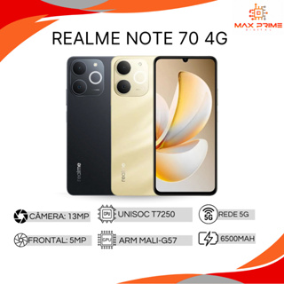 Realme Note 70 4G 128/4GB RAM, 256/4GB RAM, 256/8GB RAM Processador Unisoc T7250, Versão Global em Oferta na Shopee
