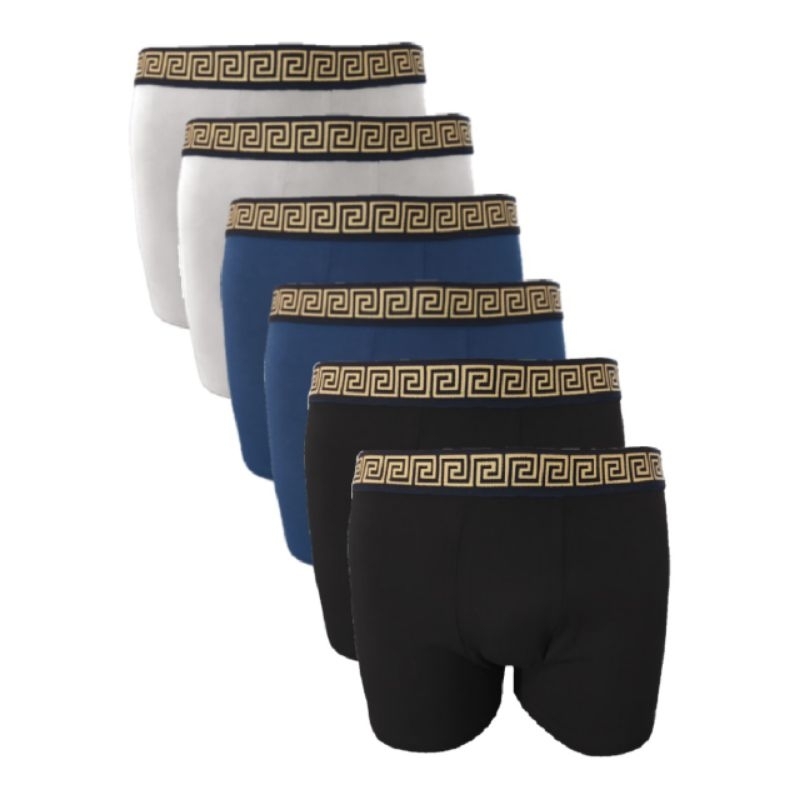kit 6 Cueca boxer No Algodão Premium Malha 100% Coutton Tecido macio Coloridas