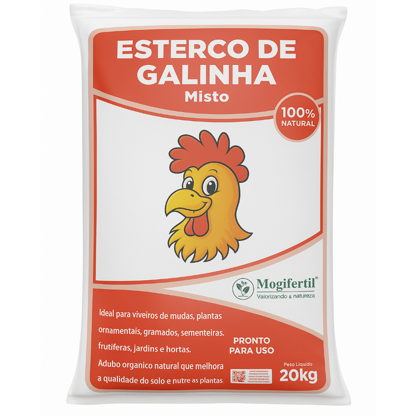 Esterco De Galinha Misto Mogifértil Adubação Orgânica 2kg a 20kg em Oferta na Shopee