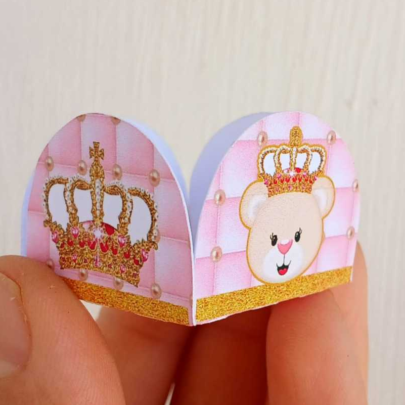 50 a 200 Forminhas de Doces para brigadeiro Ursa Princesas personalizada - 4 pétalas - festa de aniversario