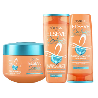 Kit Cachos dos Sonhos L'Oréal Paris - Shampoo 200ml + Condicionador 200ml + Creme de Tratamento 300g em Oferta na Shopee