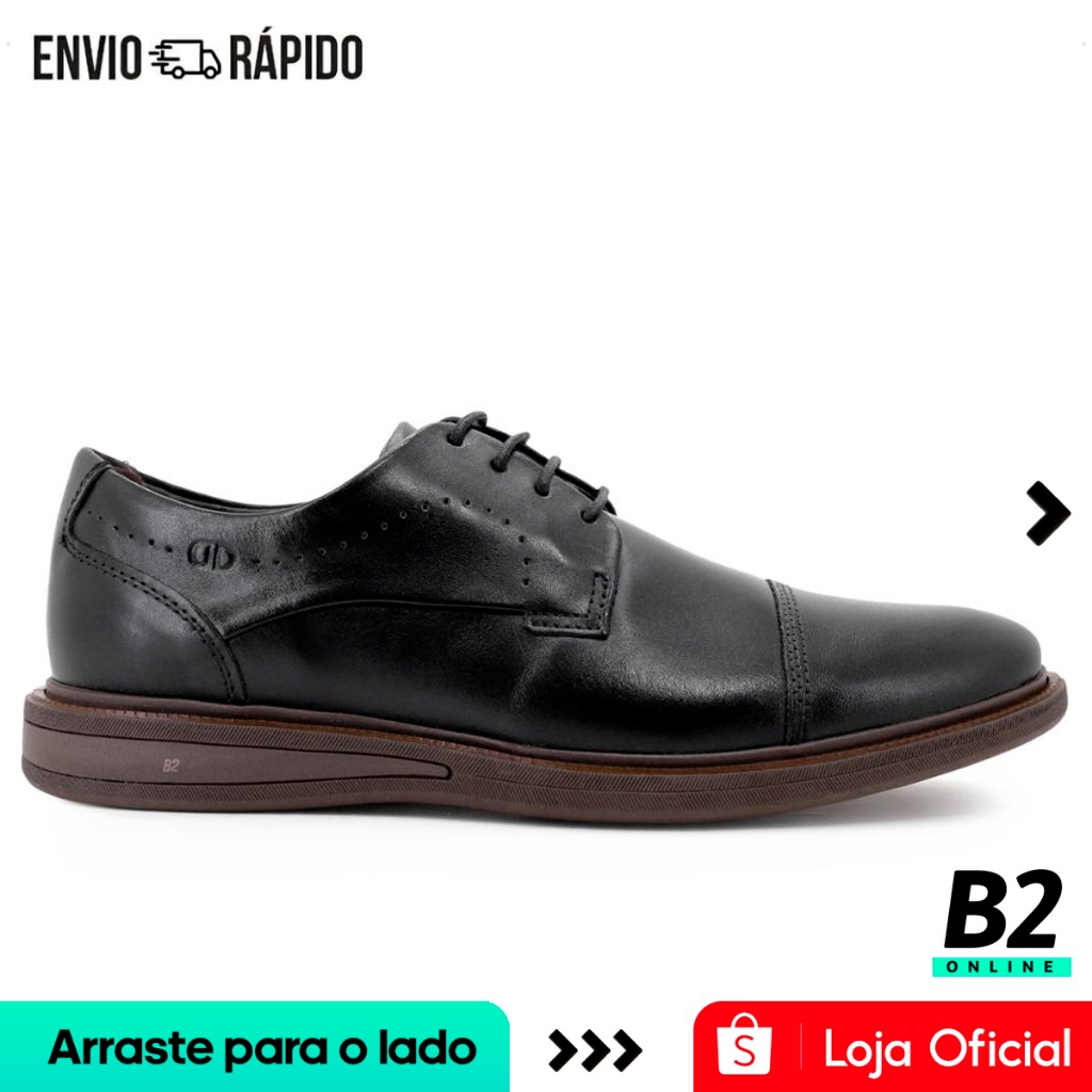 Sapato Democrata Metropolitan Bay Masculino Preto Original Com Nota Fiscal e Garantia em Oferta na Shopee