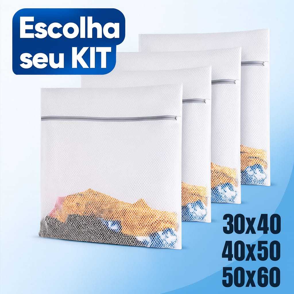 Sacos Para Lavar Roupas Delicadas Tamanhos Diversos Lavadora Maquina Tanquinho Reforcados Com Ziper Resistente Pratico em Oferta na Shopee