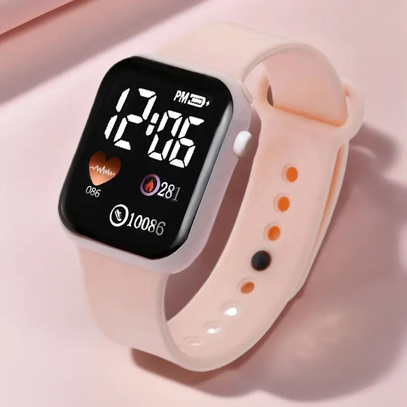 Relógio Digital Unissex Estilo Smartwatch – Design Moderno e Leve Puseira Borracha Troca