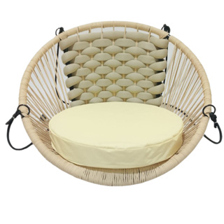 Cadeira Balanço Suspenso Corda Náutica Encosto Tricô em Oferta na Shopee