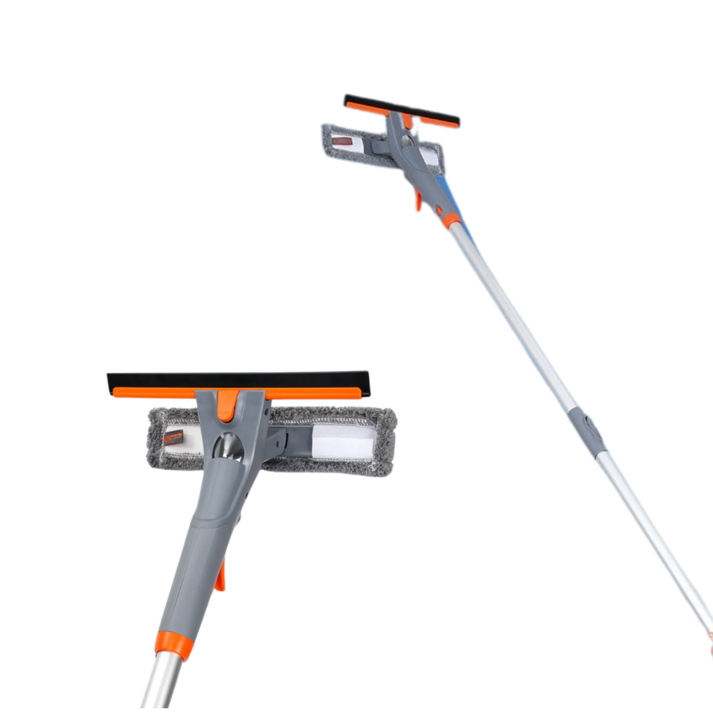 Rodo Limpa Vidros Spray Reservatório Cabo 1,75 metros Extensível