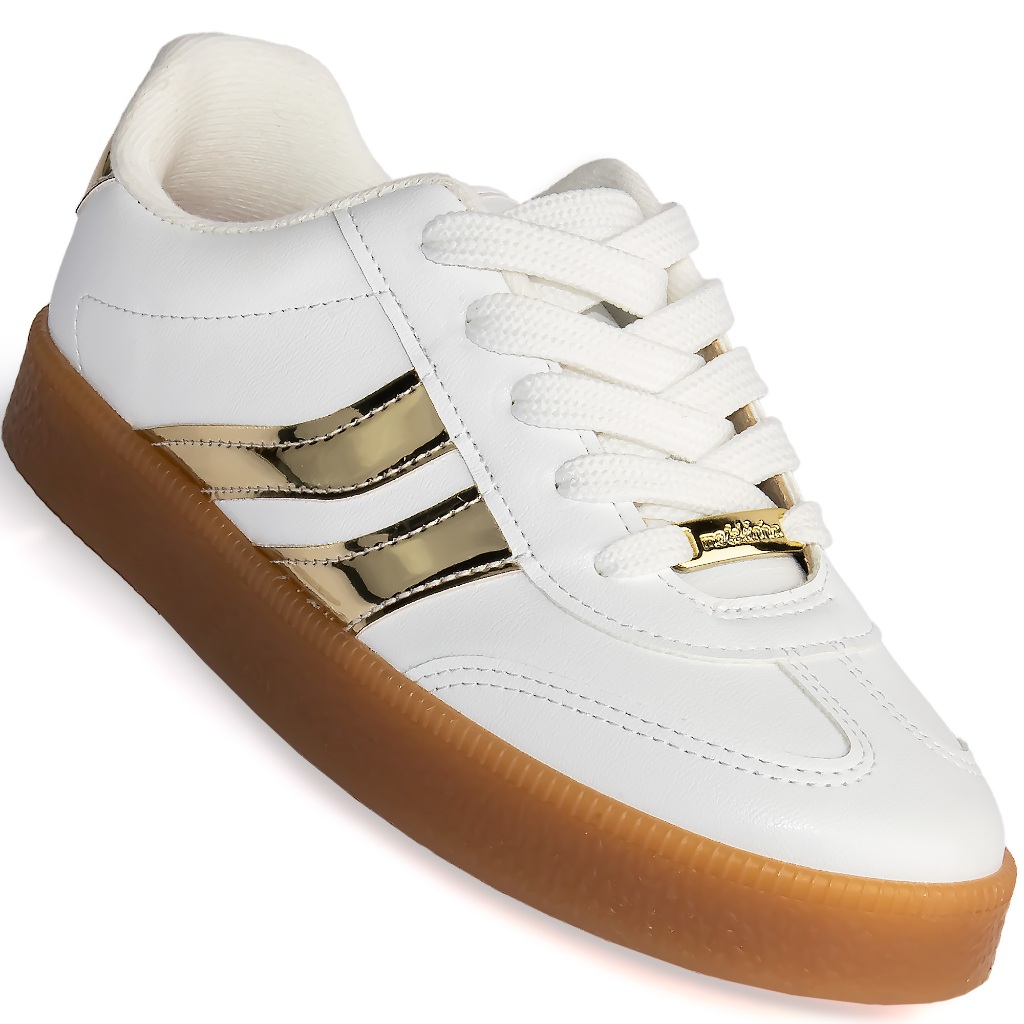 Tênis Molekinha Menina Infantil Casual Original 2582-102 Dourado em Oferta na Shopee