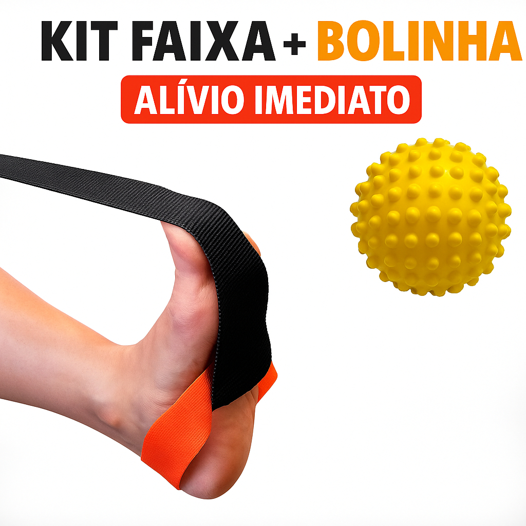 Kit Faixa + Bolinha Alongamento Para Yoga Pilates Funcional Fisioterapia Academia Fortalecimento