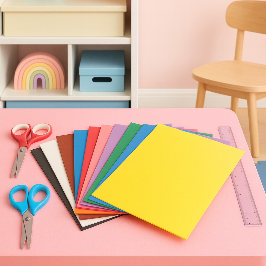 Folhas de EVA A4 Extra Grosso 5mm – Cores Sortidas | Kit 5, 10, 20 em Oferta na Shopee