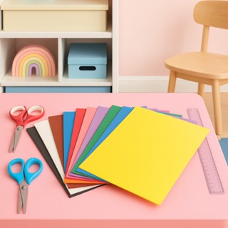 Folhas de EVA A4 Extra Grosso 5mm – Cores Sortidas | Kit 5, 10, 20 em Oferta na Shopee