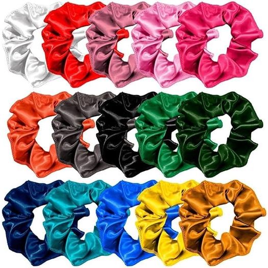 Kit Com 6, 12 e 24 xuxinhas de Cetim Anti frizz Acessório para Cabelo cor Aleatório Imperio em Oferta na Shopee