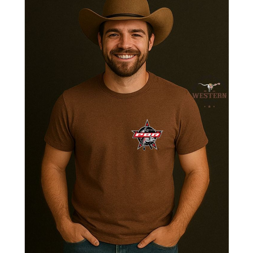 Camisa Camiseta Rodeio Texas Country Masculino 100% Algodão PBR Real Time