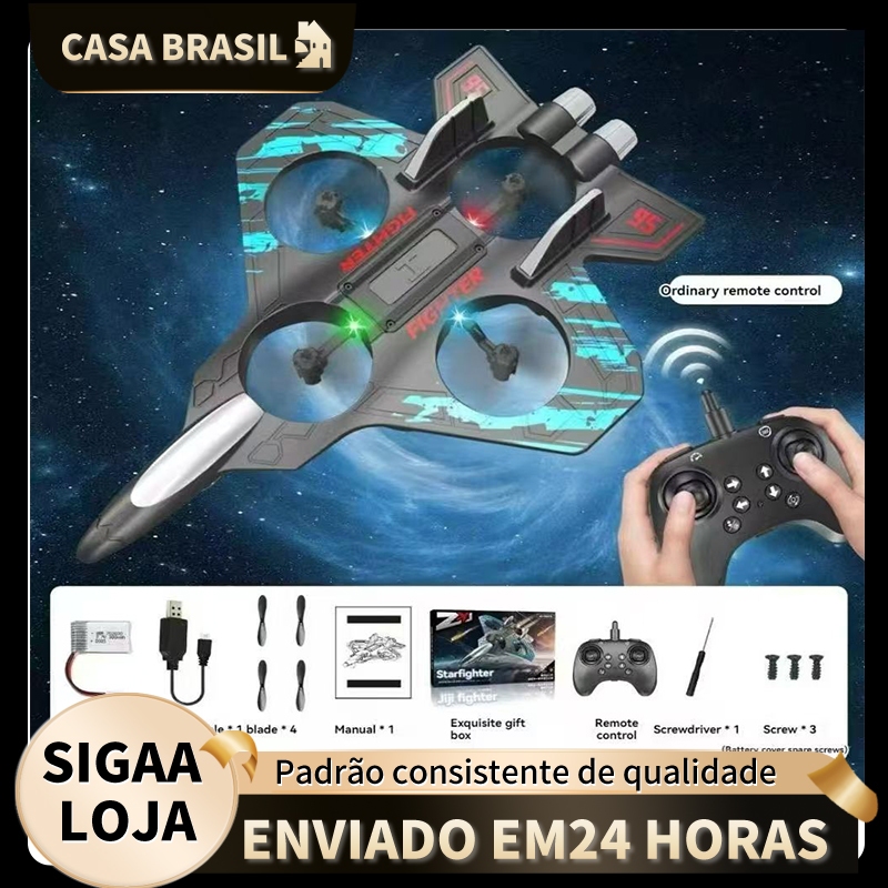 Avião Drone Combat Aircraft Controle Remoto 2.4ghz 4 Motores