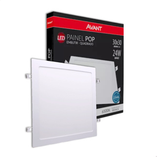 Painel Plafon 29x29 24w Embutir Luminária Led Branco Frio 6500K Neutro 4000K Quente 3000K Avant em Oferta na Shopee