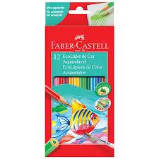 Lápis de Cor Aquarelável 12 Cores Com Pincel, Faber-Castell em Oferta na Shopee