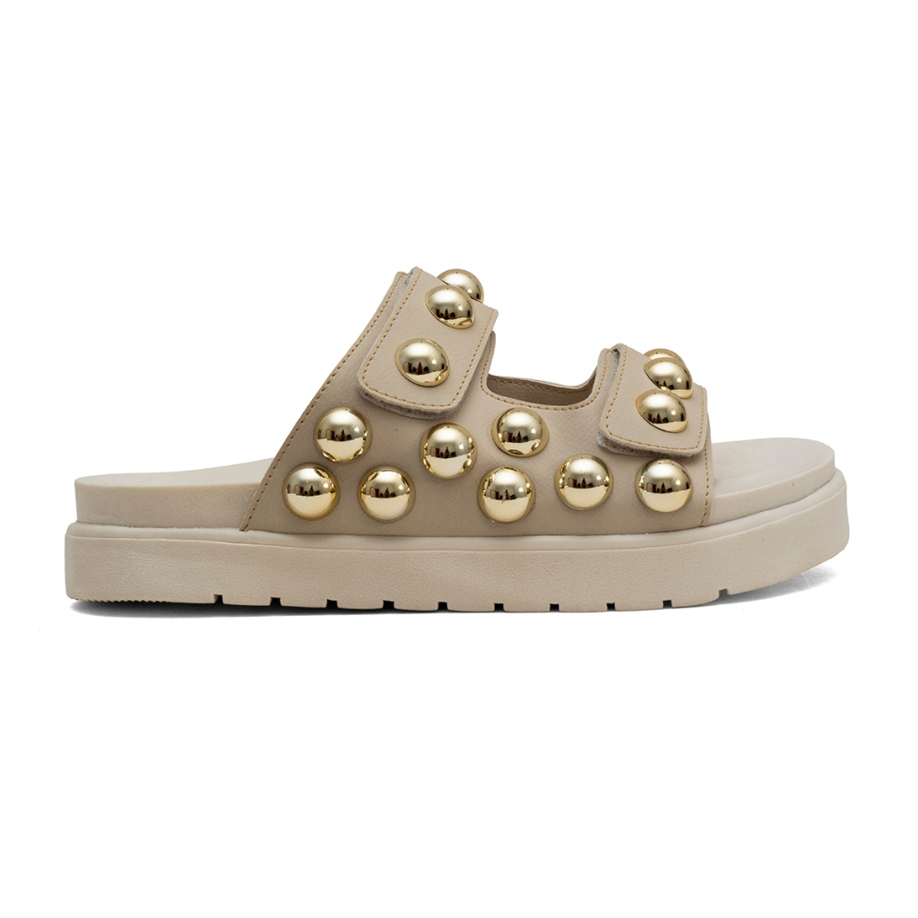 Sandália Plataforma Papete Birken FlatForm Feminina Macia Confortável Brilho Tamanco