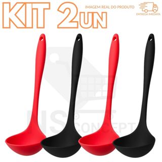 Kit Concha De Silicone Premium 2 Peças Utensílios Cozinha Antiaderente Resistente Calor Flexível em Oferta na Shopee