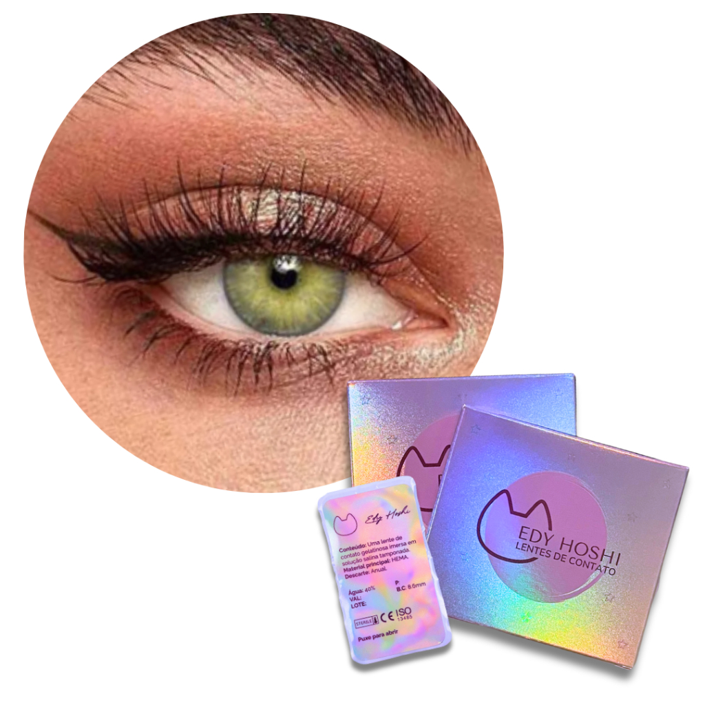 COM GRAU - Lente de Contato Edy Hoshi New York Gray - ANUAL - PAR