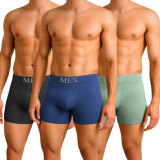 KIT Com Até 6 Cuecas Boxer Microfibra Masculino Adulto Sem Costura Importada