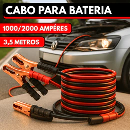 Cabo Para Bateria Chupeta de Carro 3,5 Metros 1.000 ou 2.000 Amperes