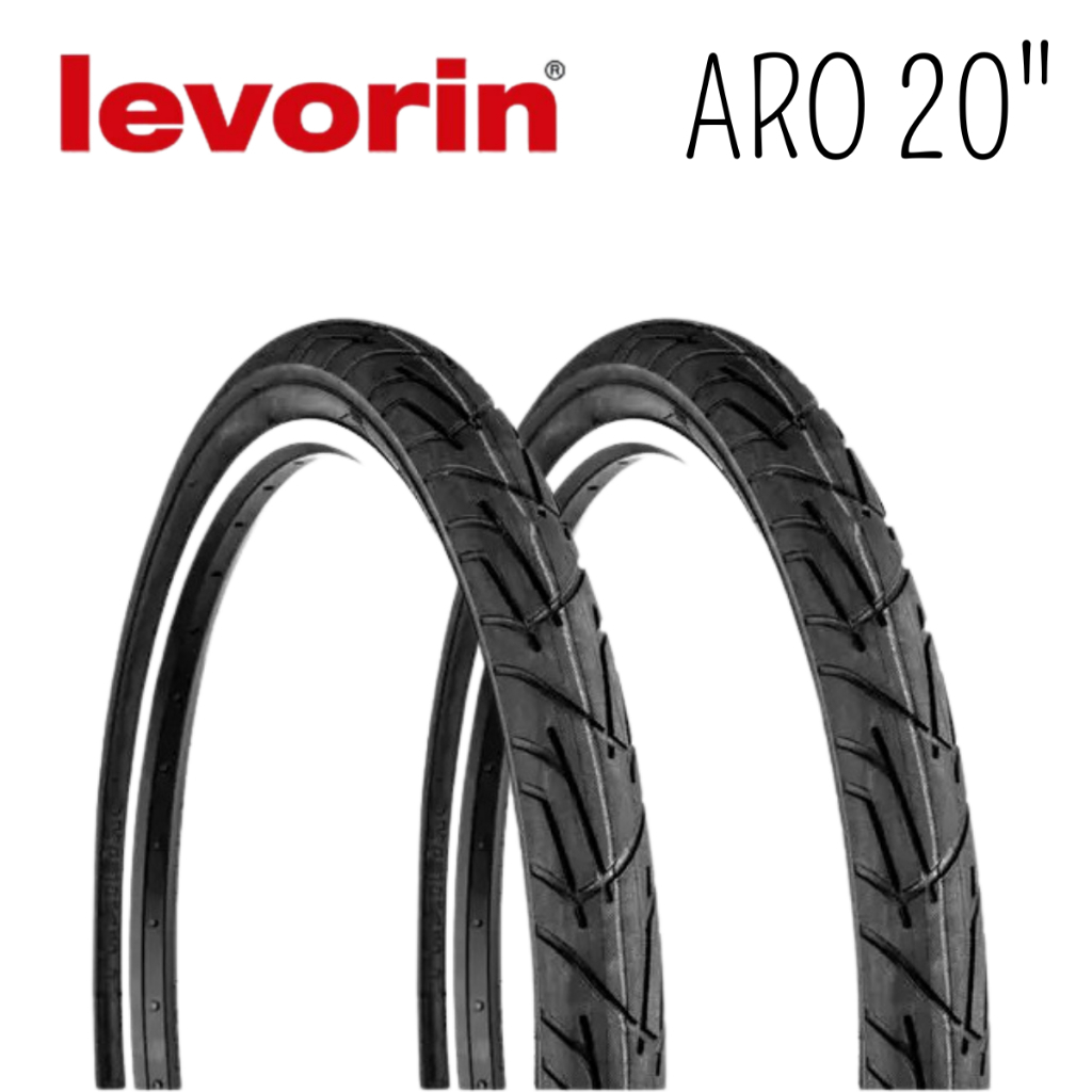 PNEU BICICLETA BIKE ARO 20 X 1.95 SLICK PRAIEIRO LEVORIN