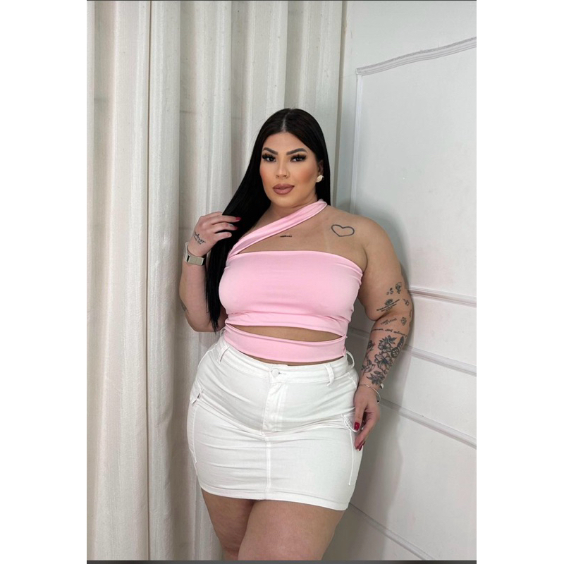 cropet/faixa/e/golinha/plusize. veste do 44 ao 52 em Oferta na Shopee