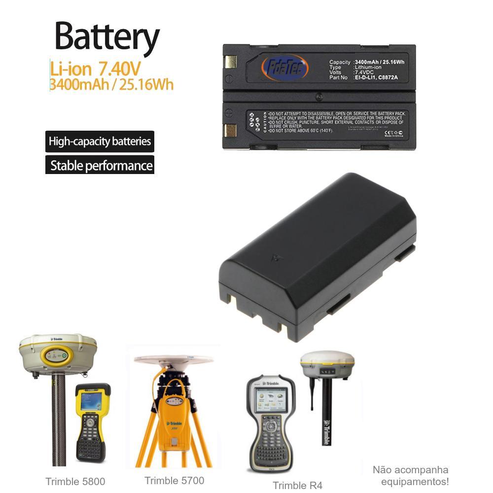 Bateria para GPS Trimble 5700 5800 R4 R6 R7 R8-3400mAh