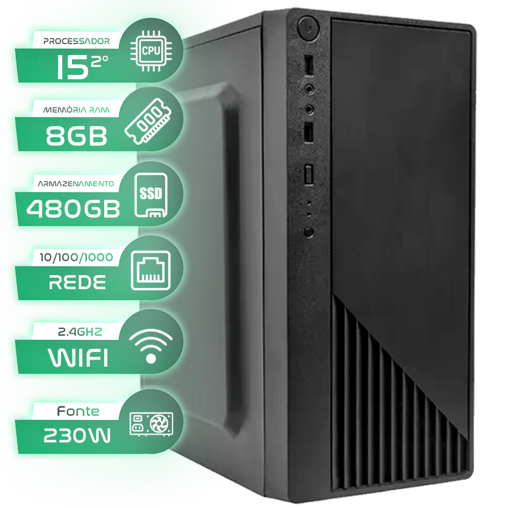 Pc Computador I5 Intel Core Ssd 480gb Memoria 8gb