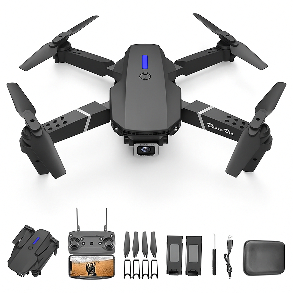 Drone Profissional Dobrável com Manobras 360 e Modo Estável - Ideal para Iniciantes