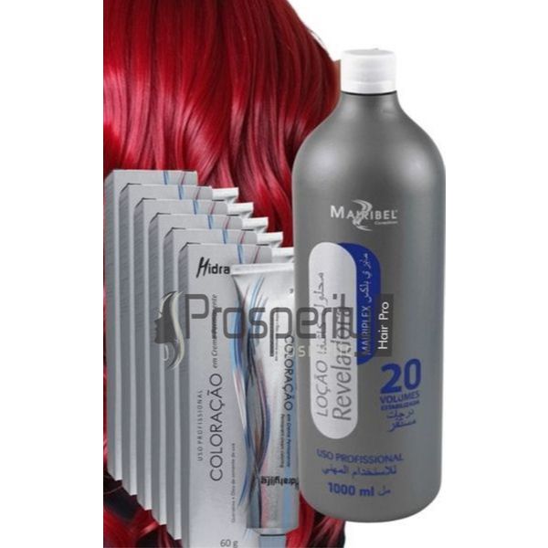 Kit Tinta Color Red 6 Unidades + Ox 1 Litro