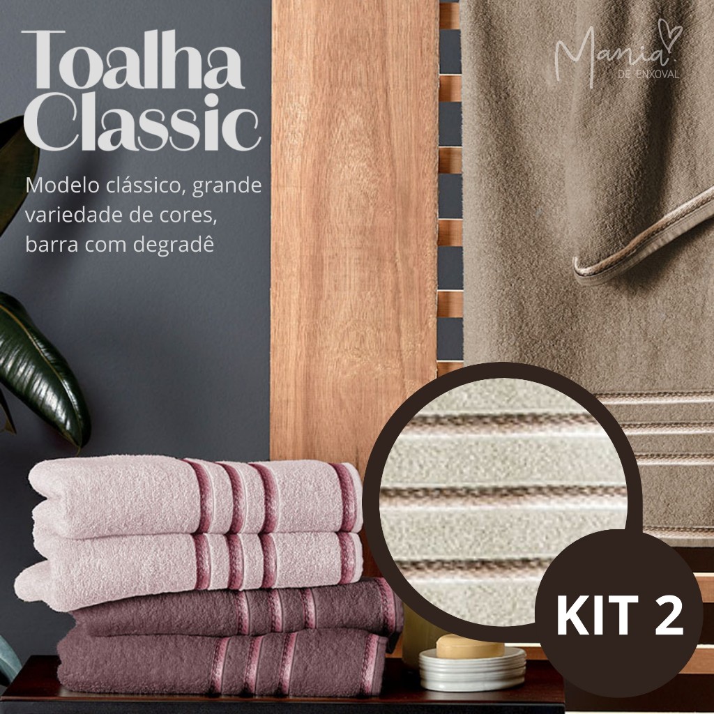 Toalha De Banho Grossa 100% Algodão Super Macia Felpuda Barra Acetinada Classic Appel em Oferta na Shopee